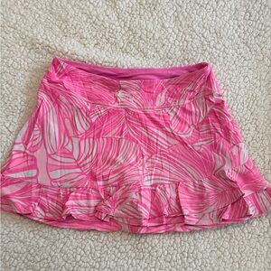 Lilly Pulitzer Pink Leaf Print Skort